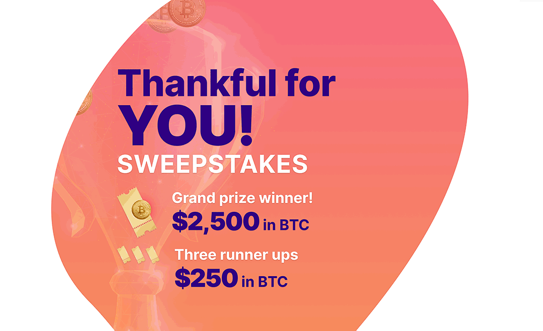 Earnity Announces Thankful for YOU Crypto Sweepstakes