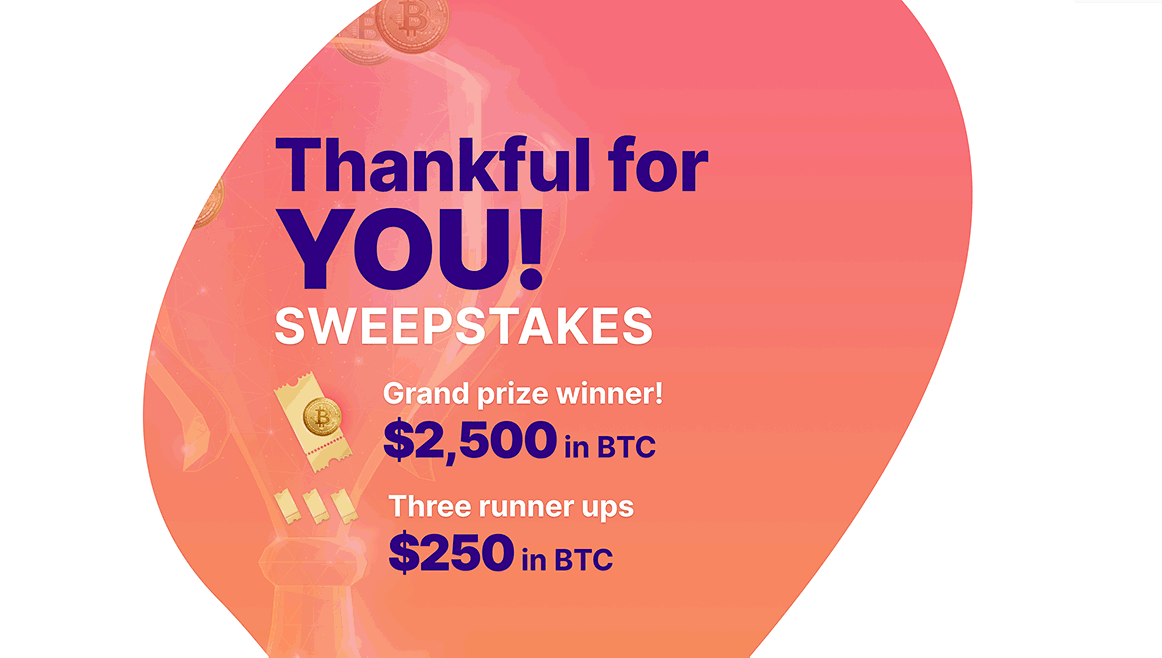 Earnity Announces Thankful for YOU Crypto Sweepstakes